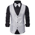 thumbnail image 1 of Men's Sequin Vest Performance Dress Jacket Night Shop Men's Host MC Studio Vest, 1 of 6