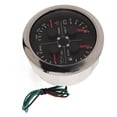 thumbnail image 6 of Xirurus 4in1 3.35 inches / 85 mm Gauge Multifunction Fuel Level Oil Pressure Water Temp Volt Meter DC 8-16V for Car RV Boat Motorcycle, Black Dial Silver Cover C/BAR, 6 of 9