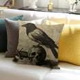 thumbnail image 3 of BANET  Skull Printed Square Throw Pillow Cover for Home Decor, Meditation 20x20in, 3 of 5