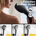 thumbnail image 3 of Sunrinx Matte Black 3-Function Shower System Set with Solid Brass Control Valve, 10" Overhead Shower, 3-Spray Handheld, and Bathtub Spout, Modern Shower Systems for Bathroom, 3 of 9