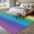 thumbnail image 5 of Area Rug 60×96in, Multicolor Rainbow Abstract Colored Gradient Floor Carpet Living Room Rug, Ombre Art Non-Slip Welcome Mat Indoor Rugs for Bedroom Dining Room, 5 of 9
