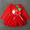 thumbnail image 4 of HIPYLO Christmas Dress Girls Size 6 Baby Girl Christmas 9-12 Months Teacher Dress Clothes for Girls 4-6 Toddler Girl Winter Clothes Happy New Year Baby Outfit Dance Outfits for Toddler Christmas, 4 of 8