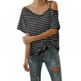 thumbnail image 1 of T-Shirt à Manches Courtes Large et à Manches Courtes pour Femmes, 1 of 5