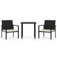 thumbnail image 2 of vidaXL 5 Piece Patio Dining Set Poly Rattan Black, 2 of 43