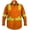 Orange, variant on Flame Resistant FR High Visibility Hi Vis Shirt - 88% C/12% N - 7oz (Large, Navy Blue)