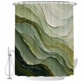 thumbnail image 2 of Sage Green Ombre Shower Curtains for Bathroom, Farmhouse Gradient Abstract Pattern Waterproof Fabric Shower Curtain, Decorative Bathroom Curtain for Bathtub, 36"x72", No Hooks Included, 2 of 9