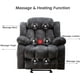 thumbnail image 4 of Silla reclinable de masaje con calor y vibración Silla reclinable manual de tela para un solo sofá Silla reclinable de alta resistencia, gris CANMOV CR0516FF31D-D275, 4 of 6