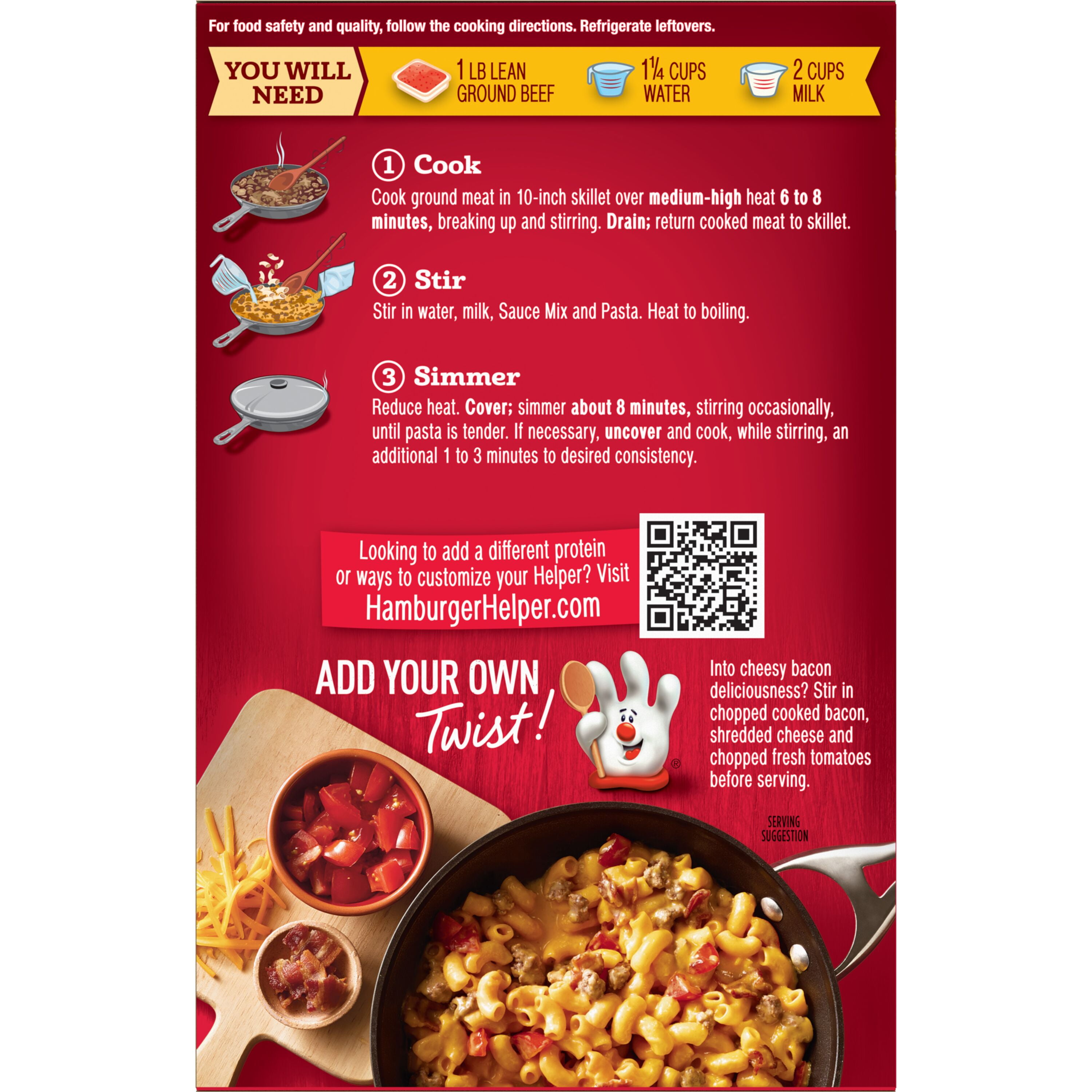 (8 pack) Hamburger Helper Cheeseburger Macaroni, 6.6 oz Box