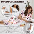 thumbnail image 6 of DISNIMO Ladybug Heart Printed Womens Pajama Set Summer 2 Piece Lounge Set Soft Sleepwear Short Sleeve Tops and Capri Pant Pjs, 3XL, 6 of 7
