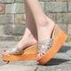 thumbnail image 2 of Sandalias de verano para mujer, zapatillas de plataforma con punta abierta y lentejuelas, zapatillas de cuña alta para mujer, tacones de plataforma deslizantes dorados y plateados para mujer, Beach38 Gao Jinjia LED, 2 of 2