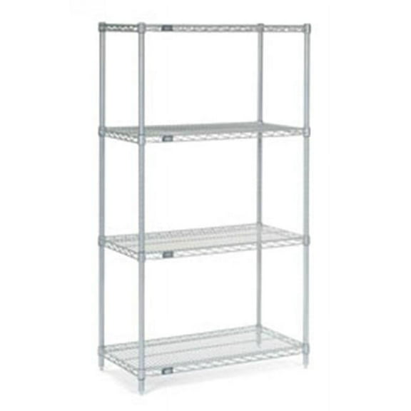 Stainless Steel Wire Shelving, Gray - 36 x 18 x 63 in.