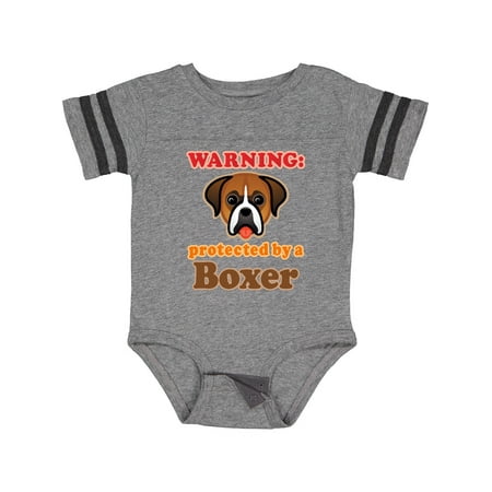 

Inktastic Protected by a Boxer Dog Gift Baby Boy or Baby Girl Bodysuit