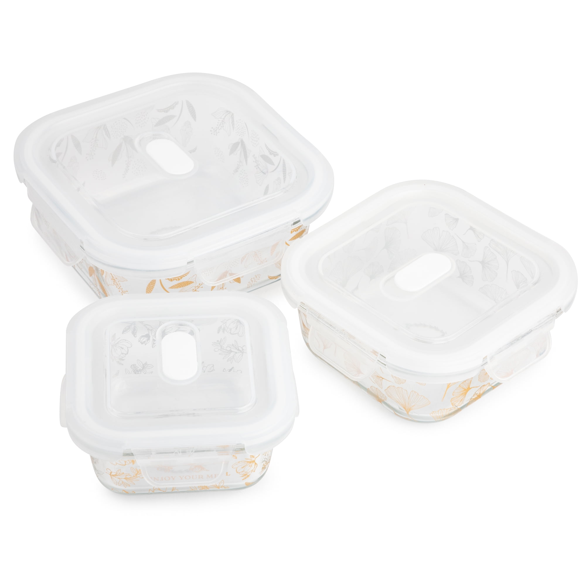 Thyme & Table Snap-Lock Food Storage Containers, 10-Piece Set, Gold