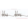thumbnail image 6 of Master Bathroom Décor His Hers Lettering Bedroom Wall Decals Chocolate Brown, 6 of 6
