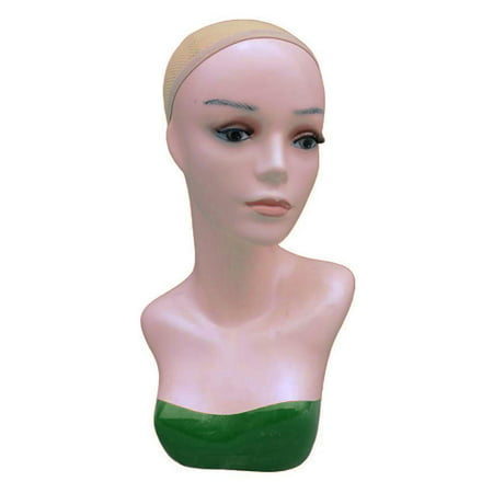ABS Female Mannequin Display Manikin Bust with Shoulder for Wig Making ...