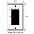 thumbnail image 5 of 1 Gang Black Rocker - Decorator METAL Wall Plate - Wall Plate for Rocker Style Light Switches, GFCI, Electrical Plug Outlets, Stamped Steel Painted Black, UL Listed, 4.5 x 2.75 Inches (Made in USA), 5 of 5