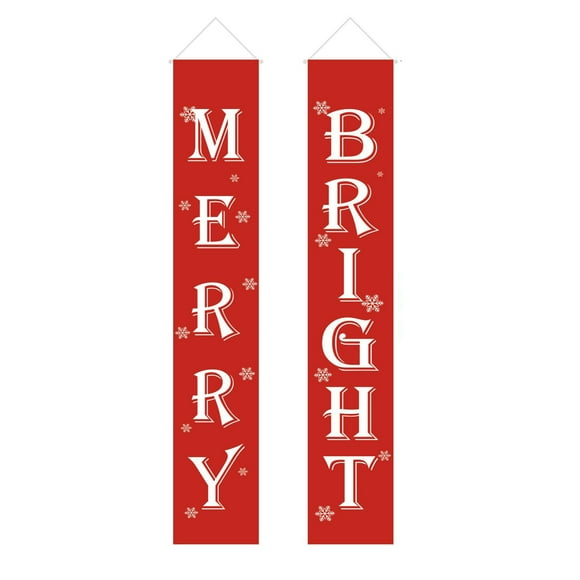 Agiferg Merry Christmas Banner Outdoor Indoor Christmas Decorations Welcome Hanging Couplet