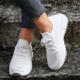 thumbnail image 2 of Vedolay Flat Sneakers Shoes for Women Slip Comfy Casual Flat Sneakers,White 6.5, 2 of 5