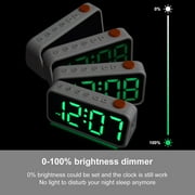 XREXS Super Loud Alarm Clock for Bedroom, Heavy Sleepers Adults, 3 Alarm Types, RGB Dynamic Color Changing, Bedside Digital Clock for Teens & Kids, with Snooze, LED Atmosphere Light, USB Charger