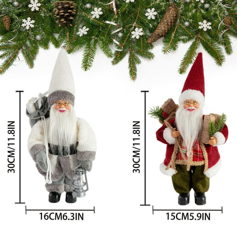 Plush Christmas Gnome Decor With Hat,Fur-Trimmed Outfit Mini