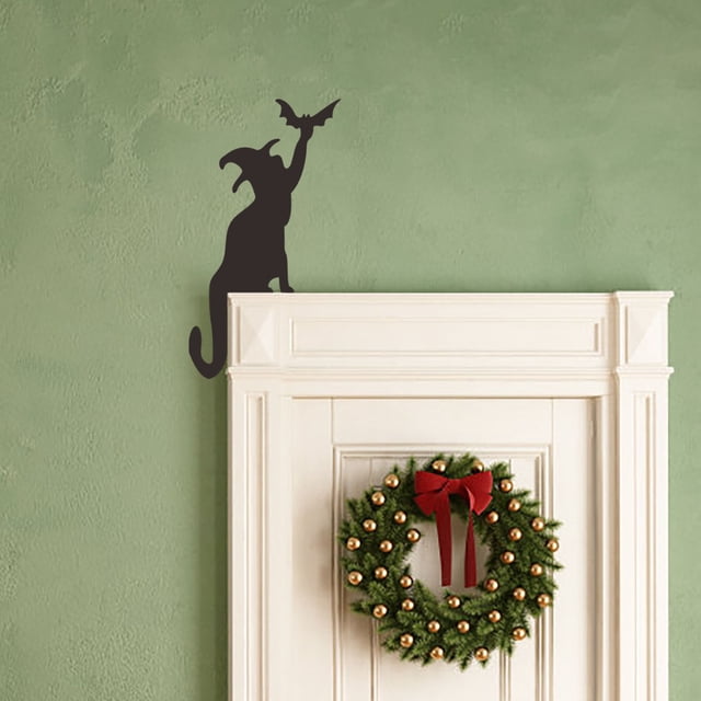 Decoraciones de Halloween, adornos de Halloween, regalos de Halloween, decoración de esquinas de puertas de Halloween, exquisitos arreglos de decoración de madera, adornos, diseño de esquinas de puert