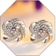 thumbnail image 2 of Diamond Stud Earrings for Women Trendy 925 Sterling Silver Cubic Zirconia Hypoallergenic Wedding Jewelry for Brides, 2 of 5