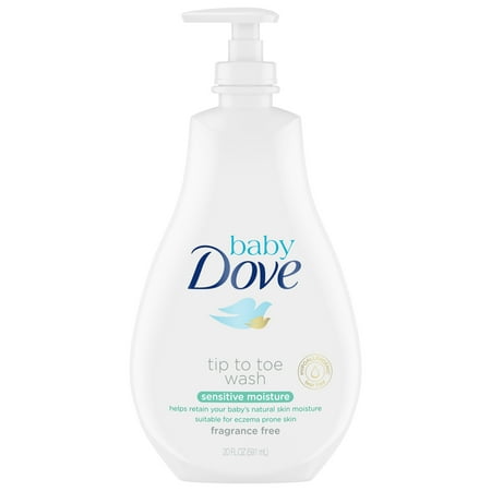 Baby Dove Sensitive Moisture Tip to Toe Baby Wash, 20 (Best Baby Wash For Sensitive Skin)
