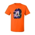 thumbnail image 2 of Wild Bobby, Galactic Pizza Space Cat Laser Eyes, Animal Lover, Men Graphic Tees, Orange, X-Large, 2 of 3
