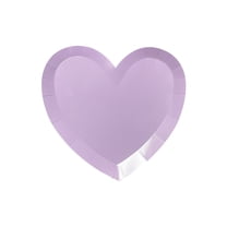 hulanddfd Purple Paper Plates - 8.86"×8.86" Heart-Shaped Disposable Paper Tray for Cake Salad Fruit Food Disposable Tableware for Valentine Wedding Party, Romantic Dinners