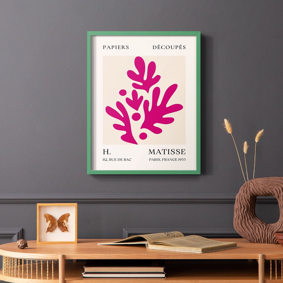 Matisse CLXIII Framed Print in Green Solid Wood 11 x 14 Framed Print