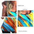 thumbnail image 4 of Traje de baño de 2 piezas con tirantes finos para mujer, traje de baño femenino con cuello redondo y cintura alta a la moda, traje de baño tipo 5 XXL, 4 of 5