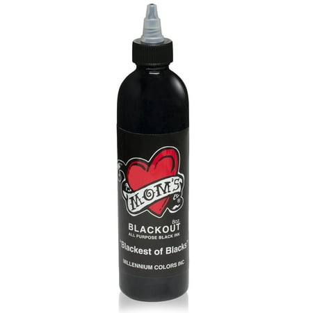 Millennium Mom's Tattoo Ink - Blackout - 8.0oz (Best Tattoo Ink For Black Skin)