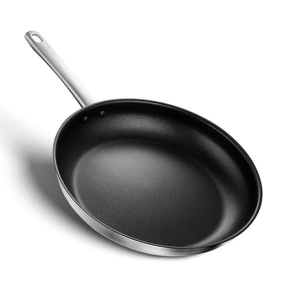 Koch Systeme CS 12-Inch Stainless Steel Frying Pan, Premium Kitchen Cookware for Healthy Cooking