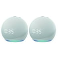 thumbnail image 1 of Amazon Echo Dot (4e Gén) Enceinte Intelligente avec Horloge et Alexa - Blanc Glacier (2 Pack), 1 of 9