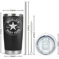 thumbnail image 3 of Papa Gifts From Grandchildren Worlds Best Papa Tumbler Christmas Fathers Day Stainless Steel Insulated Tumbler with Lid and Straw 20 Oz, 3 of 4