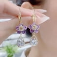 thumbnail image 4 of Boucles d'Oreilles Mode en Acier Inoxydable Rondes, Boucles d'Oreilles Pendantes pour Femmes, 4 of 6