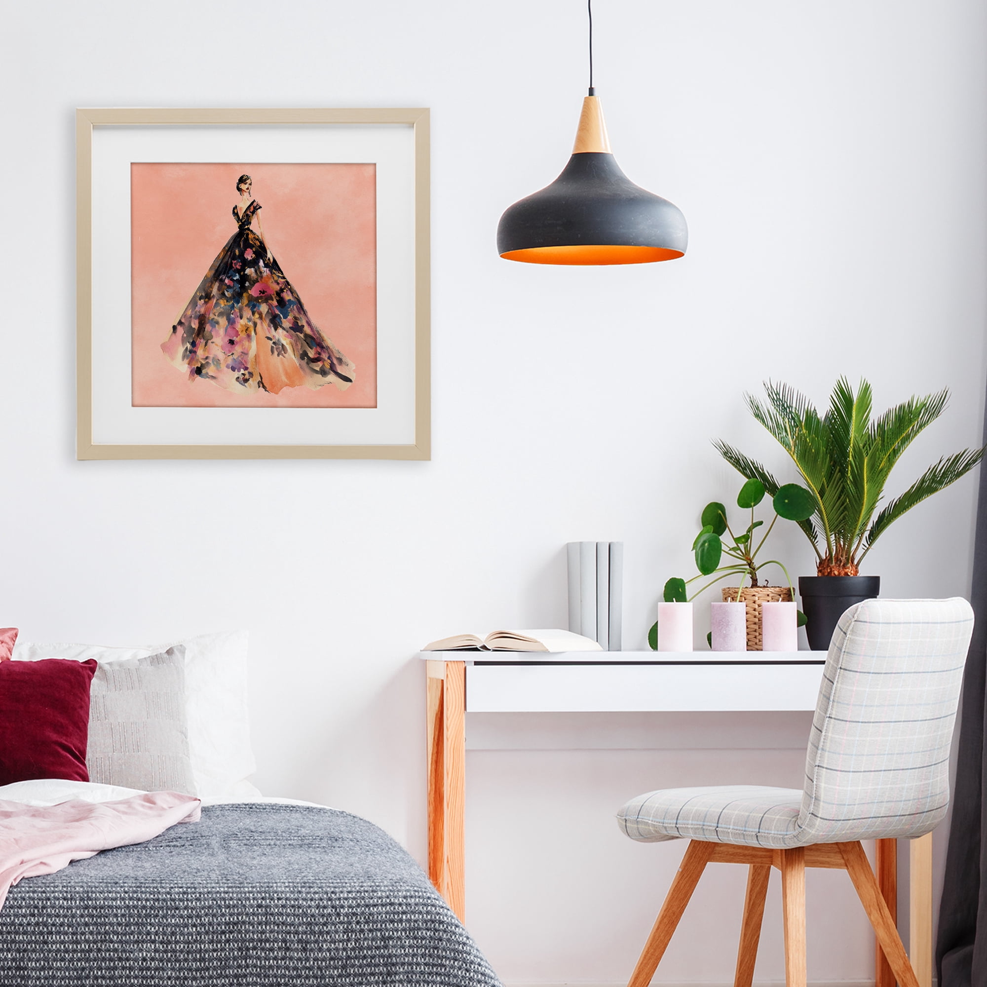 Stupell Industries Rose Gold Night Birch Framed Print Under Glass, design by Svetlana Aleynikova
