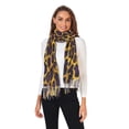 thumbnail image 2 of FORMRS Womens Scarf Winter Soft Long Big Warm Shawls Wrap Tassel Scarves, Purple Leopard Pattern, 2 of 9