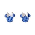 thumbnail image 4 of Disney Minnie Mouse Birthstone Sterling Silver Crystal Stud Earrings-More Colors, 4 of 4
