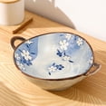 thumbnail image 2 of Large Serving Bowl 24oz Deep Pasta Dish Ceramic Salad Bowl,Irregular Edge, 2 of 7
