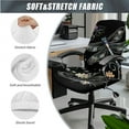 thumbnail image 3 of Xoenoiee Dragonfly Daisy Print Office Chair Cover Set Stretch Desk Chair Covers with Armrest Pad Covers, Removable Computer Chair Slipcovers Waterproof Furniture Protector, Machine Washable, L, 3 of 6