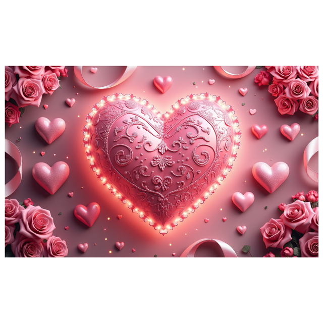 Heart Balloons Backdrop Background Wall Banner Valentines Day Party Decorations Romantic Celebration Event Decor Wedding Photography Prop