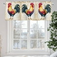 thumbnail image 5 of Rooster Valances for Windows, 42 x 18in, Retro Chicken Farm Animal Rustic Country Rod Pocket Kitchen Valance Curtain Light Filtering Window Treatments for Living Room Bedroom, 1 Panel, 5 of 7