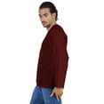 thumbnail image 4 of Atasi Long Sleeve Kurta For Men Solid Slub Cotton Round Neck Ethnic Shirt-7603, 4 of 7