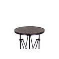 thumbnail image 4 of Creative Co-Op Table en Métal avec Plateau en Bois de Pin, 25", Noir, 4 of 5