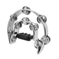 thumbnail image 1 of Esquirla Cymbal Hi Hat Tambourine Hand Bell Rattle for Creative Drum Kits Enthusiasts Argent, 1 of 8