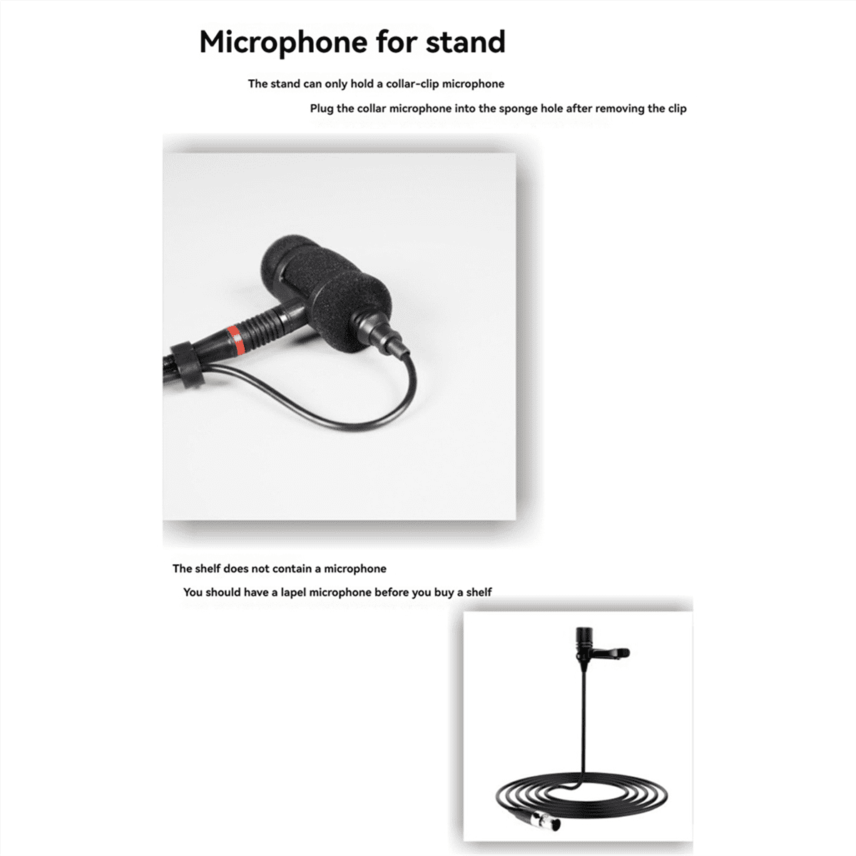 1*Musical instrument microphone clip-Black