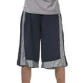 thumbnail image 2 of J. METHOD Men's Basketball Shorts Heavy Mesh with Regular Fit Comfy Gym Workout Active Pants NEMP27 Navy Gray S, 2 of 3