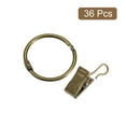 thumbnail image 3 of Unique Bargains Curtain Rings with Clips, 36pack Drapery Curtain Clip Rings, 1 Inch Curtain Clip Rings Hooks (Bronze), 3 of 5