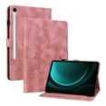 thumbnail image 2 of FJLBDE Case for Samsung Galaxy Tab S11 2025 SM-X736B/SM-X730 11 inch, Embossed Flower PU Leather Flip Wallet Folio Stand Cover, Pink, 2 of 7